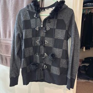 Vans Black and Gray Hoodie Brand New